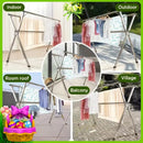 Extendable 48.4"-78.7" Folding Laundry Rack Indoor Outdoor Clothes Dryer by 2Dropme