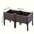 Raised Garden Bed Planter Box w/ Drainage Outdoor Balcony Vegetable Flower by 2Dropme