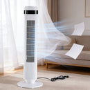 Tower Fan Bladeless 5 Speeds 4 Modes 64° Oscillating Quiet Remote 12H Timer by 2Dropme