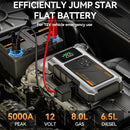 9-in-1 Portable Jump Starter with Air Compressor 12V Car Battery Booster USB LED by 2Dropme