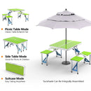 4FT Folding Camping Table w/4 Seats Portable Aluminum Table Set by 2Dropme