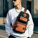 Anti-Theft Sling Bag Men Crossbody Chest Backpack USB Waterproof Travel Bag by 2Dropme