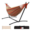 Heavy Duty Double Hammock with Steel Stand 450lbs Portable Outdoor Indoor Blue by 2Dropme
