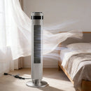 Tower Fan Bladeless 5 Speeds 4 Modes 64° Oscillating Quiet Remote 12H Timer by 2Dropme
