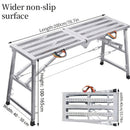 Adjustable Folding Scaffold Platform 1300LBS Portable Steel Work Bench Stool