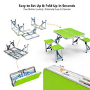 4FT Folding Camping Table w/4 Seats Portable Aluminum Table Set by 2Dropme