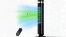 Tower Fan Bladeless 5 Speeds 4 Modes 64° Oscillating Quiet Remote 12H Timer by 2Dropme