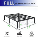 Heavy Duty Metal Bed Frame Platform Mattress Foundation No Box Spring Black by 2Dropme