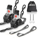 4PCS Retractable Ratchet Tie Down Straps – 10FT Heavy Duty Self-Retracting Cargo Straps for Truck, Trailer & Motorcycle by 2Dropme