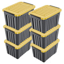 72/97QT Storage Box with Wheels & Lid – Stackable Heavy Duty Organizer 4-6-Pack by 2Dropme