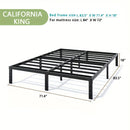 Heavy Duty Metal Bed Frame Platform Mattress Foundation No Box Spring Black by 2Dropme