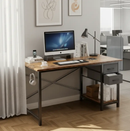 40/47 Inch Computer Desk with Fabric Storage Drawers, Modern Home Office Table by 2Dropme