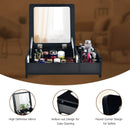Compact Bay Window Makeup Dressing Table with Flip-Top Mirror by LJGDeals