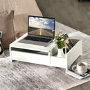 Compact Bay Window Makeup Dressing Table with Flip-Top Mirror by DirectDeals