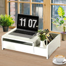 Compact Bay Window Makeup Dressing Table with Flip-Top Mirror by LJGDeals