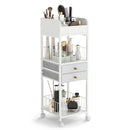 Makeup Organizer Floor Skincare Organizer Cart with Drawers and Storage Shelves-White by LJGDeals