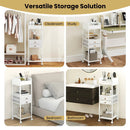 Makeup Organizer Floor Skincare Organizer Cart with Drawers and Storage Shelves-White by LJGDeals