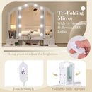 Makeup Vanity Table Set with Lighted Mirror and Drawers by LJGDeals