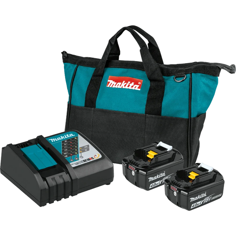 Makita BL1840BDC2 18V LXT® Lithium‑Ion Battery and Rapid Optimum Charger Starter Pack (4.0Ah)