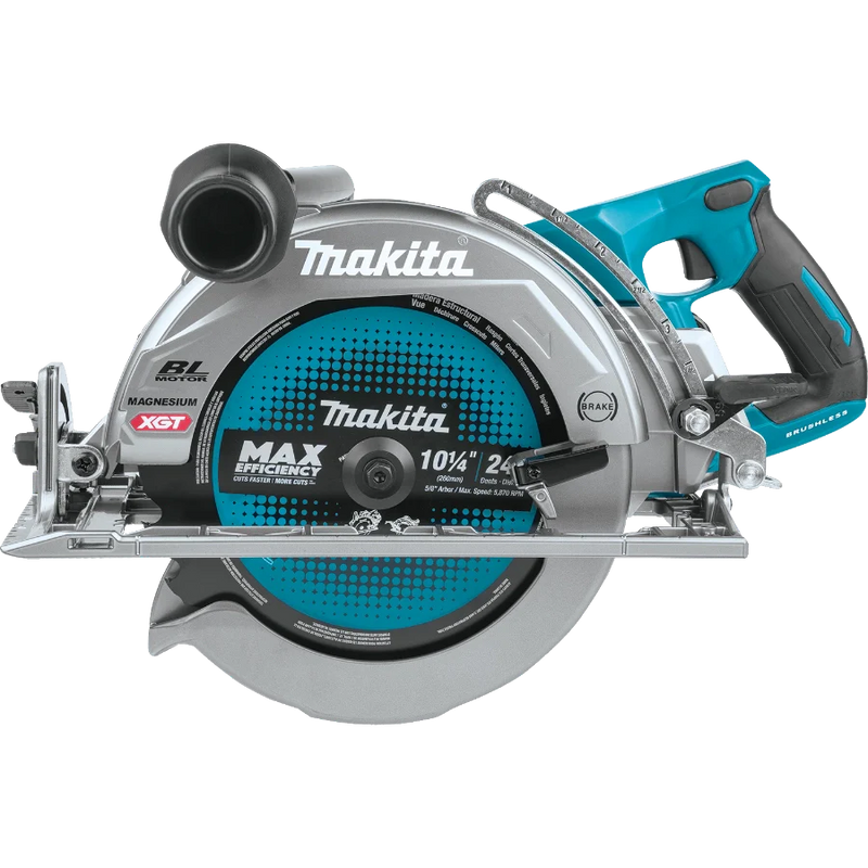 Makita GSR02M1 40V max XGT® Brushless Cordless Rear Handle 10‑1/4" Circular Saw Kit, AWS® Capable (4.0Ah)