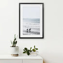 Summer Malibu Themed Wall Decor. Surfers on the Beach by Wall Art Set