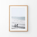 Summer Malibu Themed Wall Decor. Surfers on the Beach by Wall Art Set