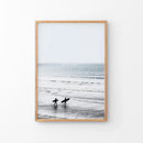 Summer Malibu Themed Wall Decor. Surfers on the Beach by Wall Art Set