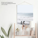 Summer Malibu Themed Wall Decor. Surfers on the Beach by Wall Art Set