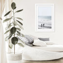 Summer Malibu Themed Wall Decor. Surfers on the Beach by Wall Art Set