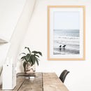Summer Malibu Themed Wall Decor. Surfers on the Beach by Wall Art Set