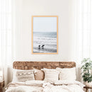 Summer Malibu Themed Wall Decor. Surfers on the Beach by Wall Art Set