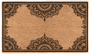 Mandala Border Personalized Coir Mat