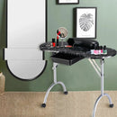 Foldable Manicure Table with Drawer and Wrist Cushion by LJGDeals