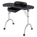 Foldable Manicure Table with Drawer and Wrist Cushion by LJGDeals