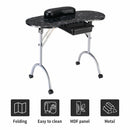 Foldable Manicure Table with Drawer and Wrist Cushion by LJGDeals