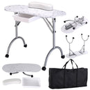 Foldable Manicure Table with Drawer and Wrist Cushion by LJGDeals