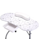 Foldable Manicure Table with Drawer and Wrist Cushion by LJGDeals