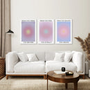 Trendy Spiritual Aura Energy Set of 3 Prints by Wall Art Set