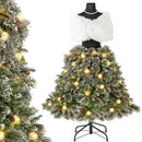 5 FT Pre-lit Mannequin Artificial Christmas Tree Hinged Dress Form Xmas Tree with 465 Branch Tips by LJGDeals