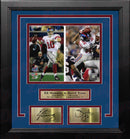 Eli Manning & David Tyree Super Bowl Catch NY Giants 8x10 Framed Photo with Engraved Autographs by Dynasty Sports & Framing