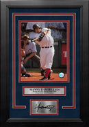 Manny Ramirez Swinging Action Boston Red Sox 8" x 10" Framed Baseball Photo with Engraved Autograph by Dynasty Sports & Framing