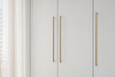 Brushed Gold "Manor" Knurled Cabinet Knobs and Drawer Pulls