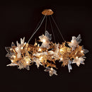 Maple Leaf Brass Chandelier