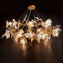 Maple Leaf Brass Chandelier