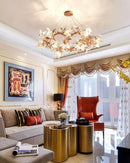 Maple Leaf Brass Chandelier