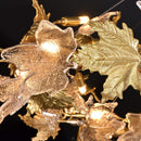 Maple Leaf Brass Chandelier