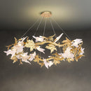 Maple Leaf Brass Chandelier