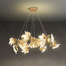 Maple Leaf Brass Chandelier