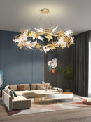 Maple Leaf Brass Chandelier