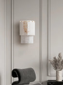 Alabaster 2 Layer Wall Lamp